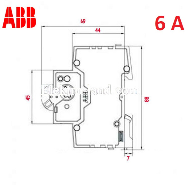 Автоматический выключатель 1Р 6А C, ABB basic M 