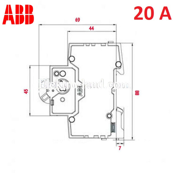 Автоматический выключатель 1Р 20А C, ABB basic M 