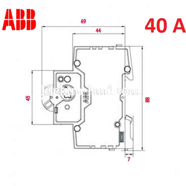 Автоматический выключатель 1Р 40А тип C, ABB basic M 