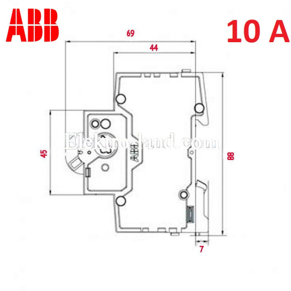 Автоматический выключатель 3Р 10А тип C, ABB basic M 