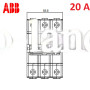 Автоматический выключатель 3Р 20А тип C, ABB basic M 