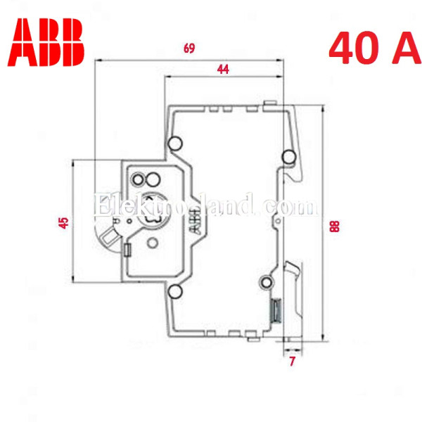 Автоматический выключатель 3Р 40А тип C, ABB basic M 