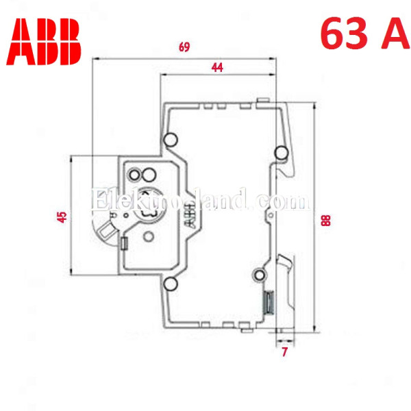 Автоматический выключатель 3Р  63А тип C, ABB basic M 