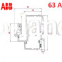 Автоматический выключатель 3Р  63А тип C, ABB basic M 