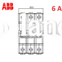 Автоматический выключатель 3Р 6А тип C, ABB basic M 