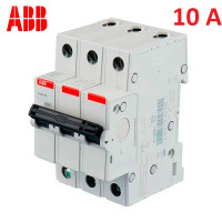 Автоматический выключатель 3Р 10А тип C, ABB basic M 