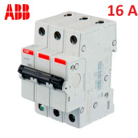 Автоматический выключатель 3Р 16А тип C, ABB basic M 