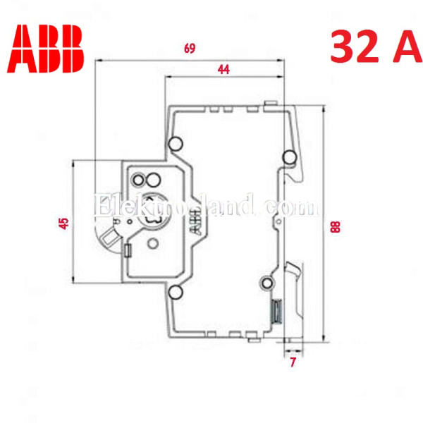 Автоматический выключатель 3Р 32А тип C, ABB basic M 