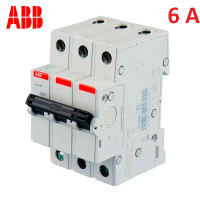 Автоматический выключатель 3Р 6А тип C, ABB basic M 