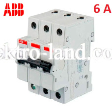Автоматический выключатель 3Р 6А тип C, ABB basic M 