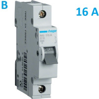 Автоматический выключатель Hager MB116A. Ін=16А, 1P, характеристика B 