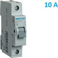 Автоматический выключатель Hager MC110A. Ін=10А, 1P, характеристика C 