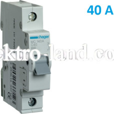Автоматический выключатель Hager MC140A. Ін=40А, 1P, характеристика C 