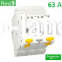 Автоматический выключатель 3Р 63А, C, 6кА, Schneider Electric RESI9 (R9F12363)