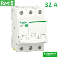 Автоматический выключатель 3Р 32А, C, 6кА, Schneider Electric RESI9 (R9F12332)