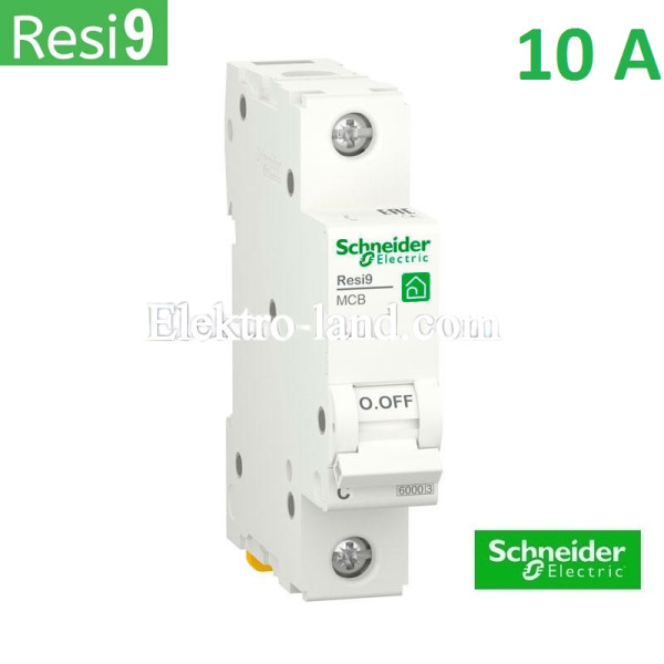 Автоматический выключатель 1Р 10А, C, 6кА, Schneider Electric RESI9 (R9F12110)