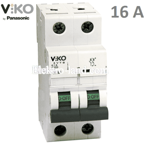 Автоматический выключатель (2p, 16А) Viko 4VTB-2C16