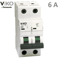 Автоматический выключатель (2p, 6А) Viko 4VTB-2C06