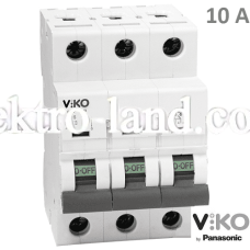 Автоматический выключатель (3p, 10А) Viko 4VTB-3C10