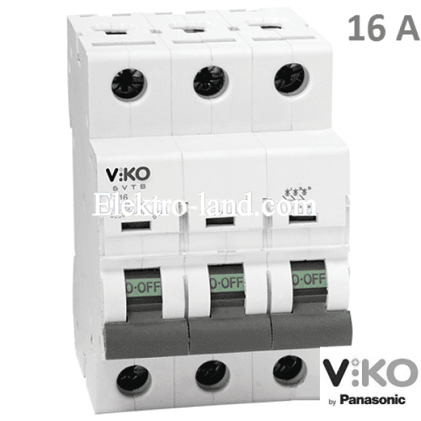 Автоматический выключатель (3p, 16А) Viko 4VTB-3C16