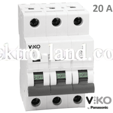 Автоматический выключатель (3p, 20А) Viko 4VTB-3C20