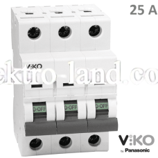 Автоматический выключатель (3p, 25А) Viko 4VTB-3C25
