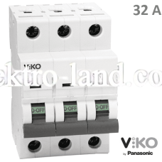 Автоматический выключатель (3p, 32А) Viko 4VTB-3C32