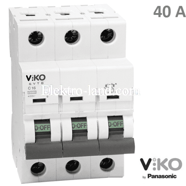 Автоматический выключатель (3p, 40А) Viko 4VTB-3C40