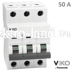 Автоматический выключатель (3p, 50А) Viko 4VTB-3C50