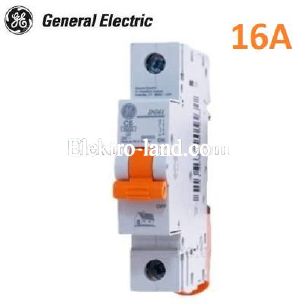 Автоматический выключатель DG 61 C16 6kA 1P General Electric