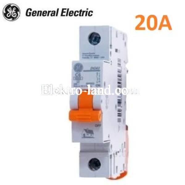 Автоматический выключатель DG 61 C20 6kA 1P General Electric