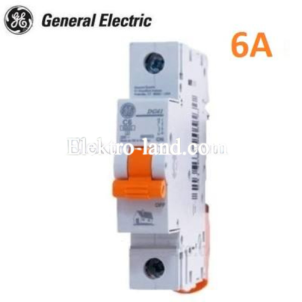 Автоматический выключатель DG 61 C6 6kA 1P General Electric