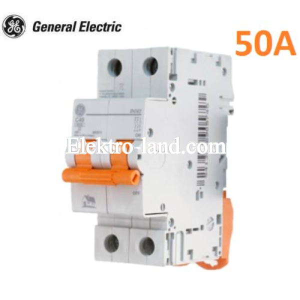 Автоматический выключатель DG 62 C50 6kA 2P General Electric