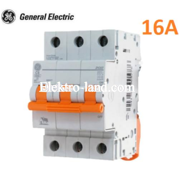 Автоматический выключатель DG 63 C16 6kA 3P General Electric