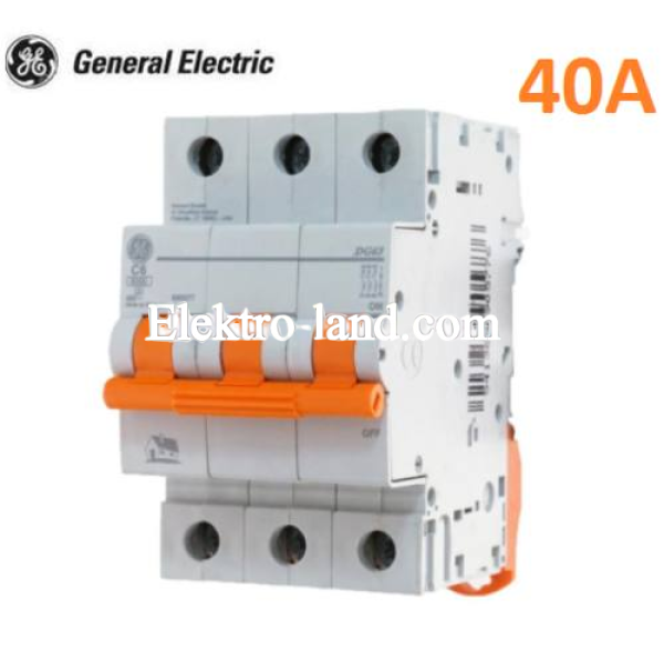 Автоматический выключатель DG 63 C40 6kA 3P General Electric