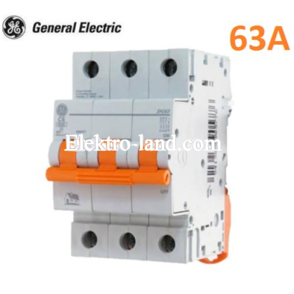 Автоматический выключатель DG 63 C63 6kA 3P General Electric