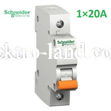 Автоматический выключатель ВА63 Домовой 1П 20A C Schneider Electric