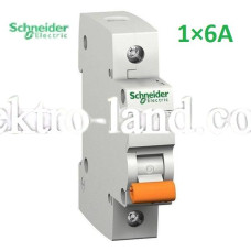 Автоматический выключатель ВА63 Домовой 1П 6A C Schneider Electric