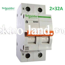 Автоматический выключатель ВА63 Домовой 1П+H 32A C Schneider Electric