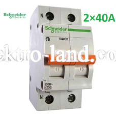 Автоматический выключатель ВА63 Домовой 1П+H 40A C Schneider Electric