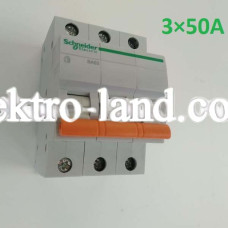 Автоматический выключатель ВА63 Домовой 3П 50A C Schneider Electric