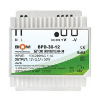 Блок питания Biom Professional DC12 30W BPD-30-12 2,5A под DIN-рейку