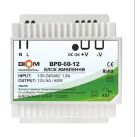 Блок питания Biom Professional DC12 60W BPD-60-12 5A под DIN-рейку