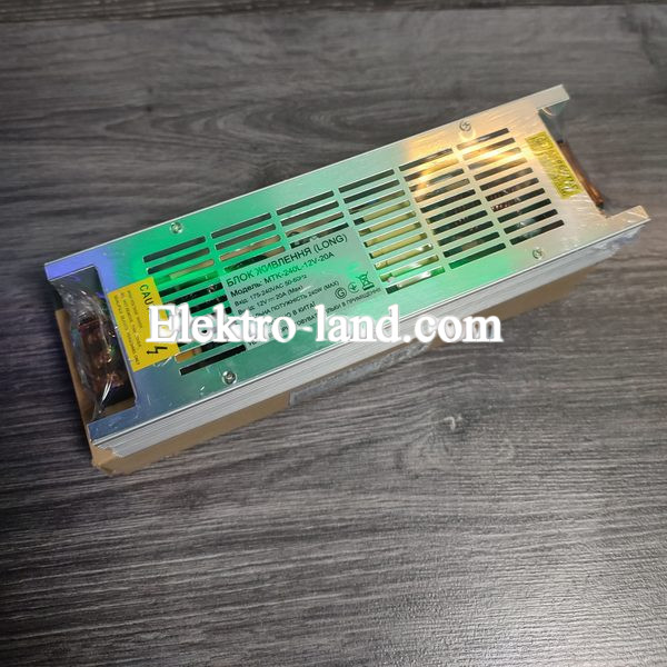 Блок питания 240W MTK-240L-12 (12V 20А) LONG Premium для светодиодных лент, модулей, линеек
