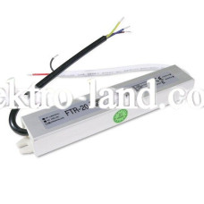 Блок питания узкий 1,67A  (20W) герметичный на 12 вольт FTR-20 Biom  