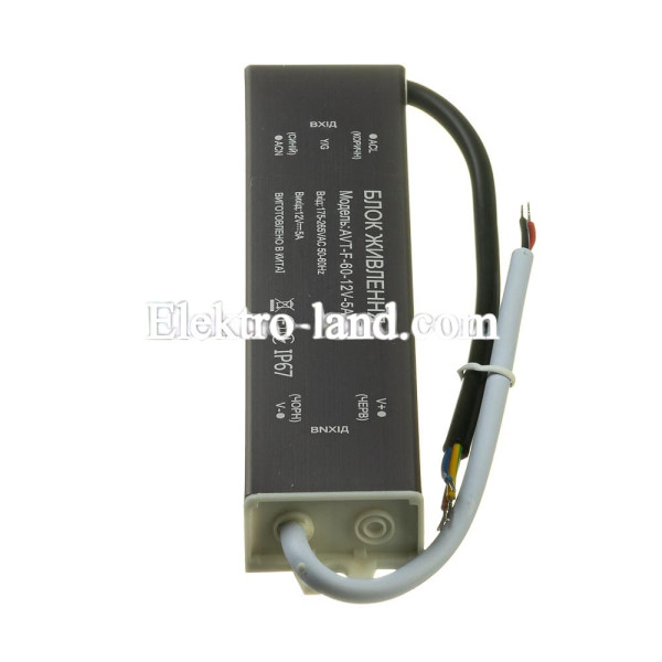 Блок питания AVT-F 12V NEW – 5А – 60W герметичный IP67