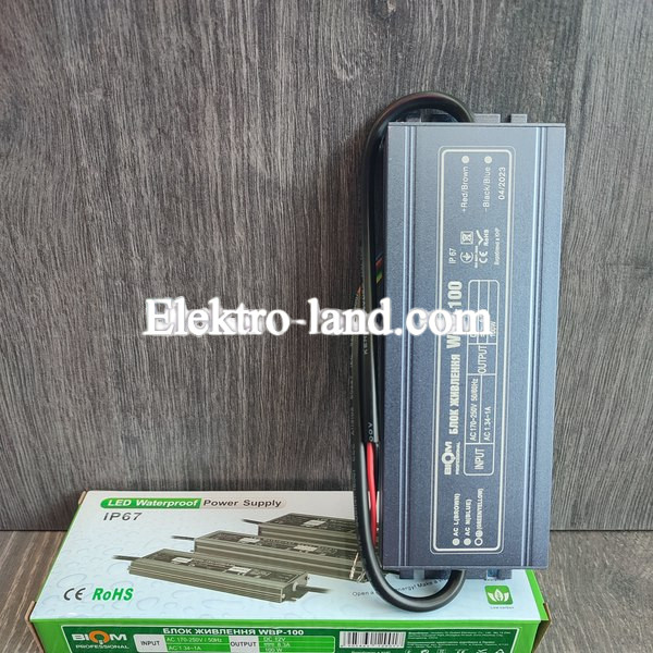 Блок питания  8.3A  (100W) Biom Professional герметичный на 12 вольт WBP-100 