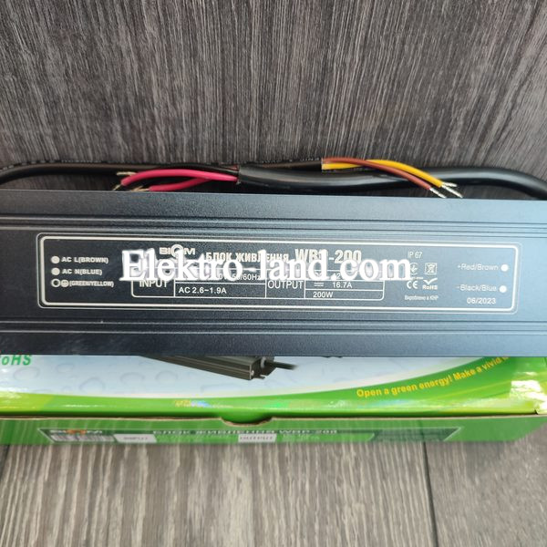 Блок питания 16.7A  (200W) Biom Professional герметичный на 12 вольт WBP-200 