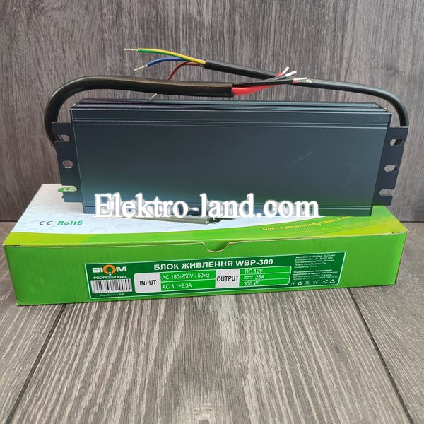Блок питания BIOM Professional DC12 300W WBP-300-12 25А герметичный