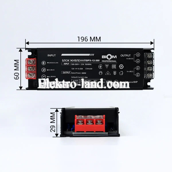 Блок питания BIOM Professional DC12 300W BPX-12-300 25А